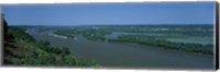 Framed River flowing through a landscape, Mississippi River, Marquette, Prairie Du Chien, Wisconsin-Iowa, USA