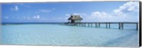 Framed Jetty and Dive Shack at Tikehau Village, Tuamotu Archipelago, French Polynesia