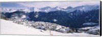 Framed Ski resort with mountain range in the background, Fiss, Tirol, Austria