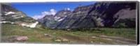 Framed Mountains on a landscape, US Glacier National Park, Montana, USA