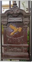 Framed Mailbox on a gate of a house, Rio De Janeiro, Brazil