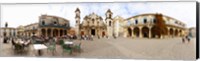 Framed People at Plaza De La Catedral, Cathedral of Havana, Havana, Cuba