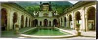 Framed Courtyard of a mansion, Parque Lage, Jardim Botanico, Corcovado, Rio de Janeiro, Brazil