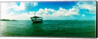 Framed Wooden boat in the ocean, Morro De Sao Paulo, Tinhare, Cairu, Bahia, Brazil