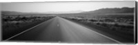 Framed Desert Road, Nevada (black and white)