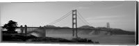 Framed Golden Gate Bridge in Black and White