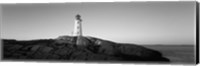 Framed Peggy's Point Lighthouse, Peggy's Cove, Nova Scotia, Canada (black & white)