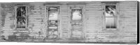 Framed Facade of a Farmhouse, Livingston County, Illinois (black & white)