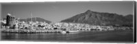 Framed Boats at a harbor, Puerto Banus, Marbella, Costa Del Sol, Andalusia, Spain