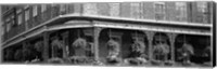 Framed Black and white view of Jackson Square, French Quarter, New Orleans, Louisiana