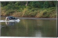 Framed Sports utility vehicle crossing a river, Ora River, Playa Carrillo, Guanacaste, Costa Rica