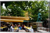 Framed People in a restaurant, Place Du Forum, Arles, Bouches-Du-Rhone, Provence-Alpes-Cote d'Azur, France