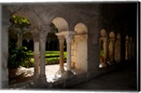 Framed Cloister of ancient Monastere Saint-Paul-De-Mausole, St.-Remy-De-Provence, Bouches-Du-Rhone, Provence-Alpes-Cote d'Azur, France