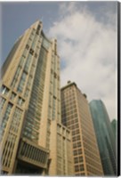 Framed Low angle view of skyscrapers in a city, Century Avenue, Pudong, Shanghai, China