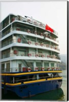 Framed Yangtze River Cruise Ship, Yangtze River, Chongqing Province, China