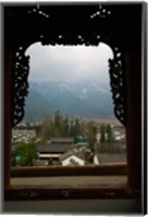 Framed Old town viewed from North Gate, Dali, Yunnan Province, China
