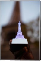 Framed Close-up of a souvenir miniature Eiffel Tower lamp, Paris, Ile-de-France, France