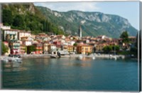 Framed Buildings in a Town at the Waterfront, Varenna, Lake Como, Lombardy, Italy