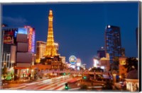 Framed Casinos along the Las Vegas Boulevard at night, Las Vegas, Nevada, USA 2013