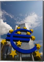 Framed Euro Sign, Frankfurt, Germany (vertical)