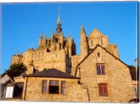 Framed Low angle view of buildings at Mont Saint-Michel, Manche, Basse-Normandy, France