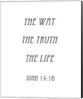 Framed Way, the Truth, the Life - John 14:16