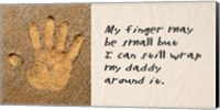 Framed My Finger May Be Small Sand Handprint