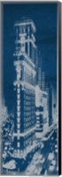 Framed Times Square Postcard Blueprint Panel