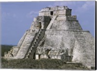 Framed Mayan Pyramid of the Magician Uxmal