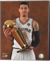 Framed Danny Green with the NBA Championship Trophy Game 5 of the 2014 NBA Finals