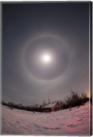 Framed Lunar halo taken near Gleichen, Alberta, Canada