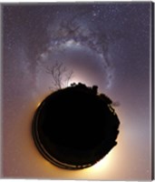 Framed Milky Way and zodiacal light presented as a mini planet