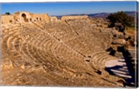 Framed Historical 2nd Century Roman Theater ruins in Dougga, Tunisia, Northern Africa