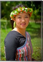 Framed China, Yunnan, Young Dulong Portrait with Ethnic Costume