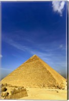 Framed Great Pyramid of Giza, Khufu, Cheops, Cairo, Egypt