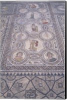 Framed Abduction of Hylas Mosaic on Floor of an Ancient Roman Building, Morocco