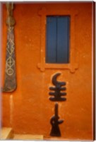 Framed Adinkra Symbols on Shrine to Nana Yaa Asantewaa, Ejisu, Ghana