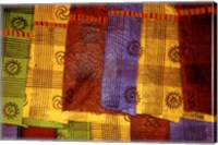Framed Detail of Adinkra Cloth, Market, Sampa, Brongo-Ahafo Region, Ghana