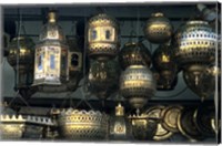 Framed Artwork of Moroccan Brass Lanterns, Casablanca, Morocco