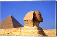 Framed Close-up of the Sphinx and Pyramids of Giza, Egypt