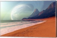Framed Cosmic Seascape on an Alien Planet