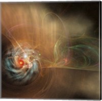 Framed galaxy swirls in the universe
