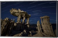 Framed Incricate sand tufa formations along the shores of Mono Lake, California