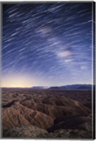 Framed Milky Way above the Borrego Badlands, California