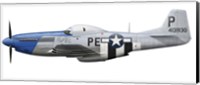 Framed P-51D Mustang assigned to the 328th Fighter Squadron