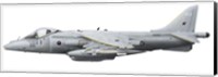 Framed Illustration of a British Aerospace Harrier GR9 aircraft