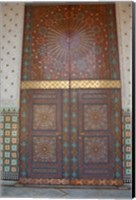 Framed Morocco, Casablanca. Royal Palace, Harem doors