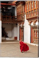 Framed Monk at Punakha Dzong, Punakha, Bhutan