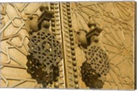 Framed MOROCCO, Fes, Jdid, Royal Palace, moorish door detail