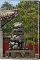 Framed Lion statue, Forbidden City, Beijing, China
